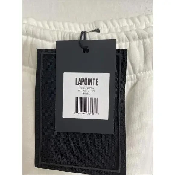SALLY LAPOINTEcotton JOGGERS Off White size M NWT $290msrp